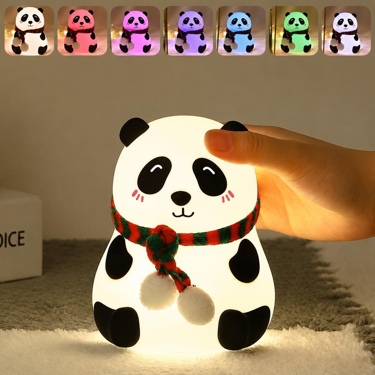 One94Store Rechargeable Silicone Panda Night Light for Kids