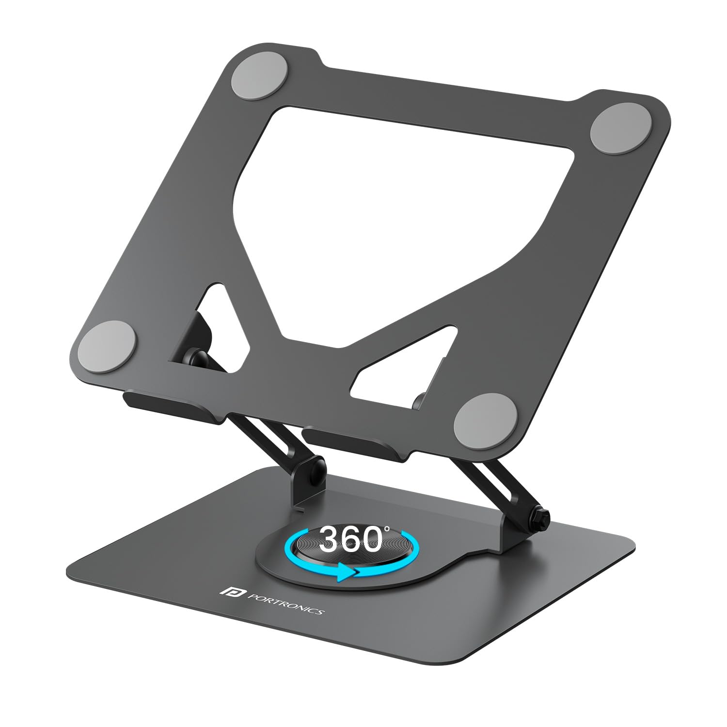 Portronics My Buddy K11 Metal Laptop Stand with 360° Rotation