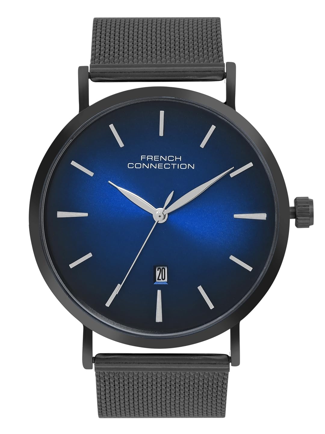French Connection Epix Blue Round Dial Mens Analogue Watch FCN086UBM