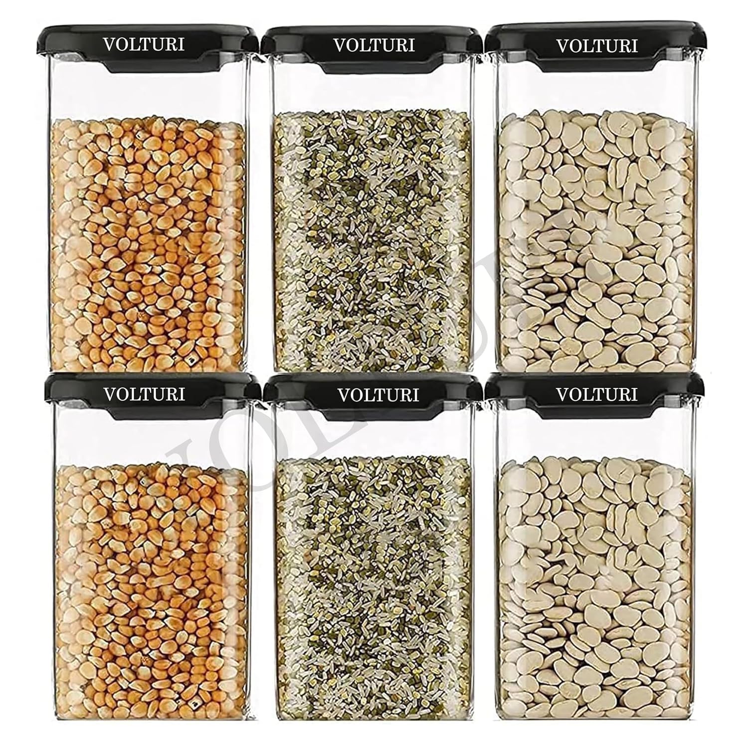 VOLTURI Air Tight Containers for Kitchen Storage (Pack of 6