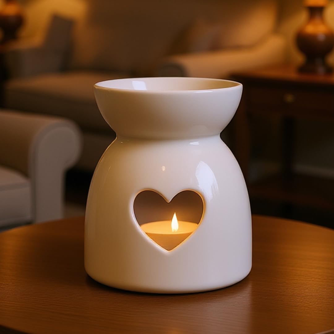 Ceramic Diffuser with Heart Cutout