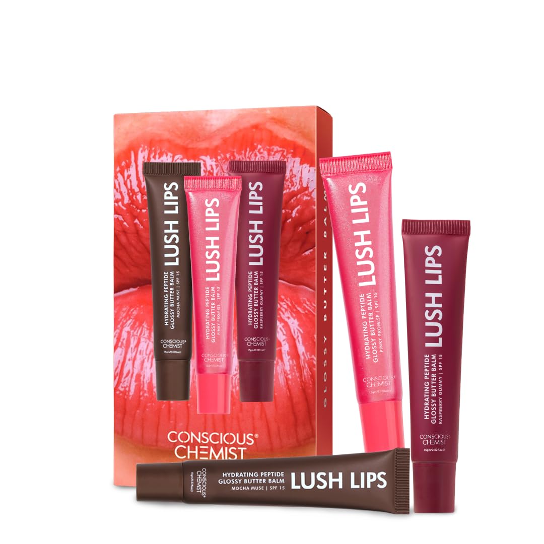 Conscious Chemist® Peptide Lip Balm SPF15 Gift Box